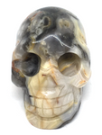Crazy Lace Agate Skull #27 - 2"