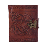 Pentagram Leather Embossed Journal with Lock