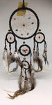Black Dream Catcher Leather and Stone Chip 12cm