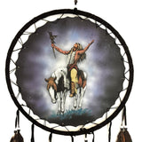 Shaman on Horse Dream Catcher - 30cm