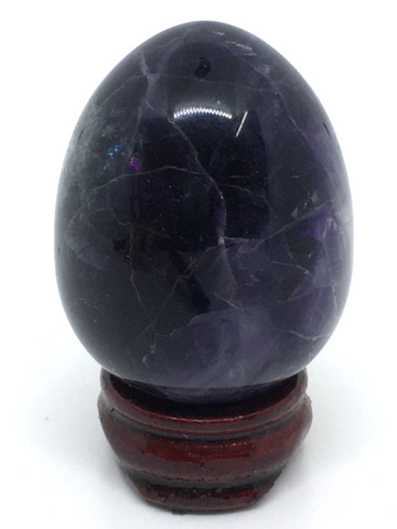 Purple Fluorite Egg #263 (Stand included)