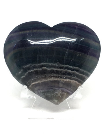 Fluorite Heart #149 - 6.7cm