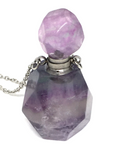 Fluorite Perfume Bottle Necklace with Dropper # 197