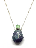 Fluorite Perfume Bottle Necklace