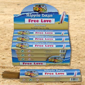 Hippie Days Free Love Incense Sticks