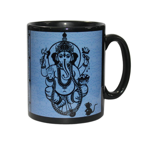 Black Ganesh Ceramic Mug