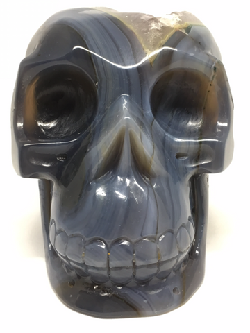 Agate Geode Skull #258