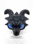 Black Obsidian Horned Goat Skull