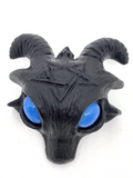 Black Obsidian Horned Goat Skull