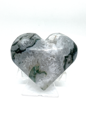 Moss Agate Heart #37