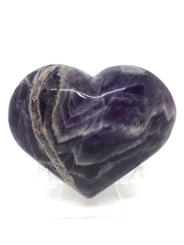 Chevron Amethyst Heart #409