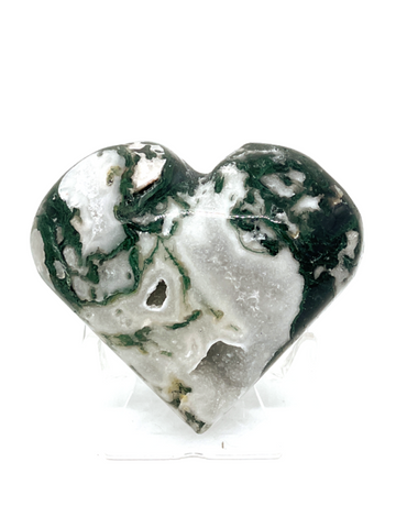Moss Agate Heart #40