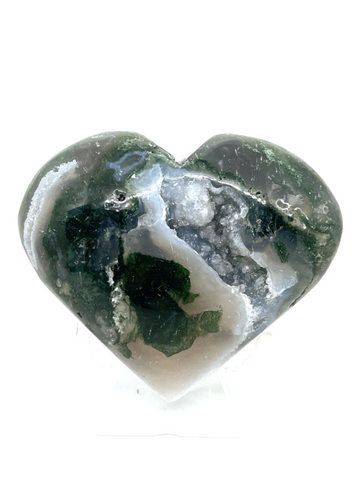 Moss Agate Heart #42