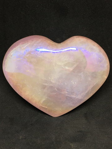 Aura Rose Quartz Heart #241 - 9.5cm