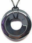 Hematite Donut Pendant - 50mm