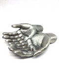 Open Hands Large Pewter Sphere Stand