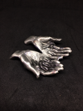 Open Hands Small Pewter Sphere Stand