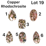 Copper Rhodochrosite Cabochons - Lot #19