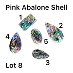 Pink Abalone Shell Cabochons - Lot #8