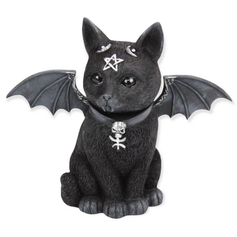 Malpuss Winged Occult Cat Figurine - 18cm