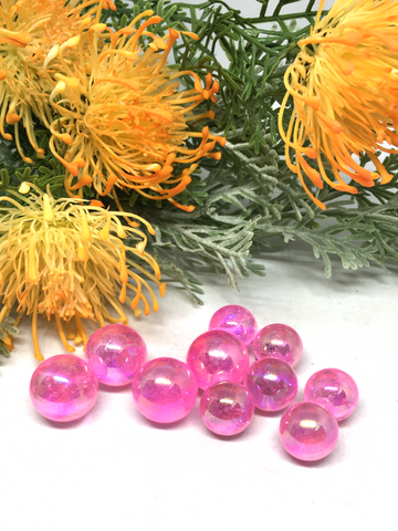 Pink Aura Quartz Mini Spheres - 17mm to 23mm
