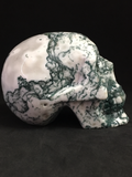 Moss Agate Skull #474