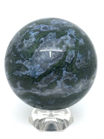 Moss Agate Sphere #157 - 6cm