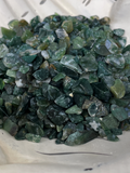 Moss Agate Crystal Chips - 100g