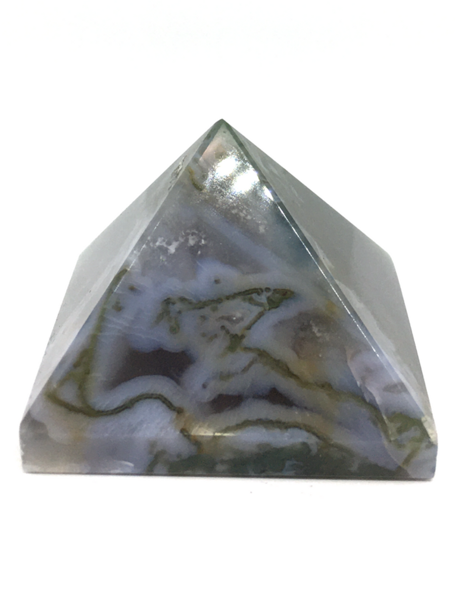 Moss Agate Pyramid #445 - 4.5cm – Wicked Crystals and Things