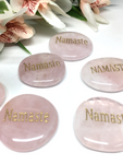 Rose Quartz Word Stone - Namaste