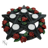 Pentagram Rose Tealight Holder - 29.5cm