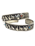 Om Mani Padme Hum White Metal Bracelet