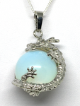 Opalite Dragon Pendant - Non Silver