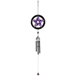 Purple Pentagram Wind Chime