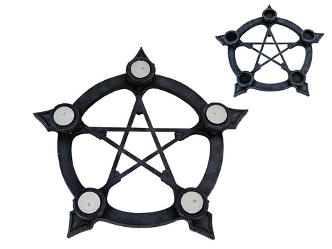 Black Pentagram Tealight / Incense Holder - 40cm