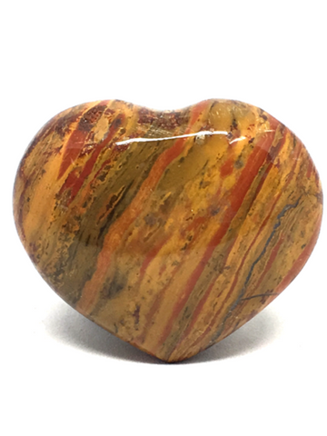 Petrified Wood Heart # 203 - 4cm