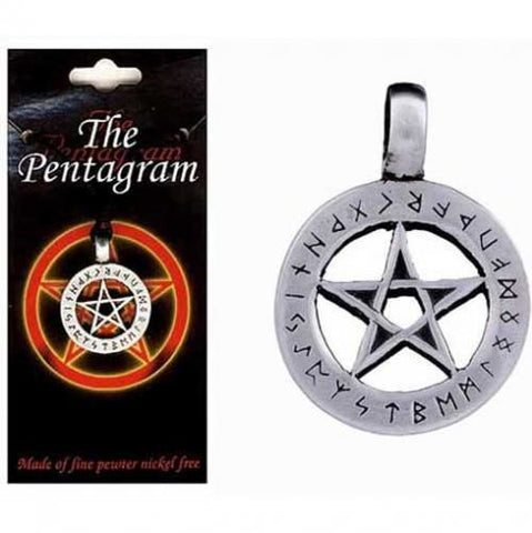 Pewter Pentagram Pendant & Necklace