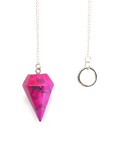 Howlite Pink Faceted Pendulum