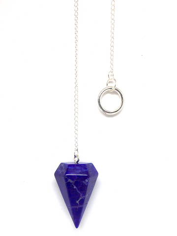 Howlite Purple Faceted Pendulum