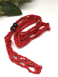 Red Macrame Necklace