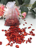 Red Coral Crystal Chips - 100g