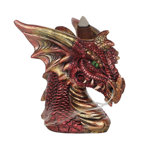 Red Dragon Backflow Incense Burner - 10.5cm