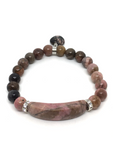 Rhodonite Crystal Bracelet - 8mm