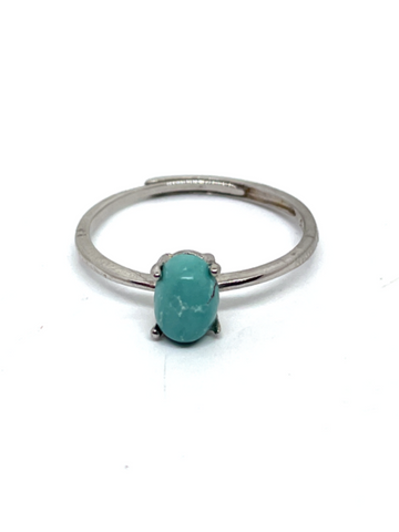 Turquoise Sterling Silver Ring #14 - adjustable