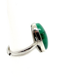 Malachite Sterling Silver Ring #16 - Adjustable