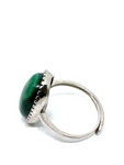 Malachite Sterling Silver Ring #17 - Adjustable