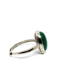 Malachite Sterling Silver Ring #18 - Adjustable