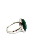 Malachite Sterling Silver Ring #20 - Adjustable