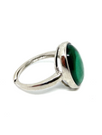 Malachite Sterling Silver Ring #21 - Adjustable