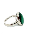 Malachite Sterling Silver Ring #21 - Adjustable